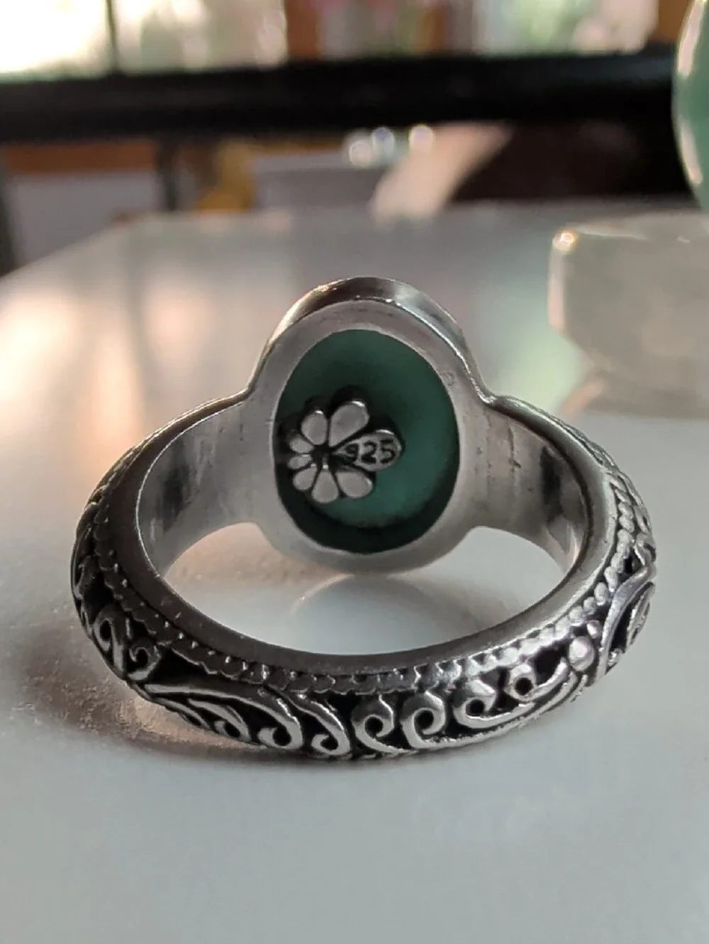 MarahLago Larimar Gemstone 925 Sterling Silver Ring, Size 9